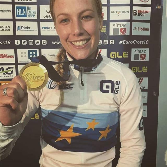Annemarie Took Gold at the European championships Cyclocross Elite Women in Rosmalen